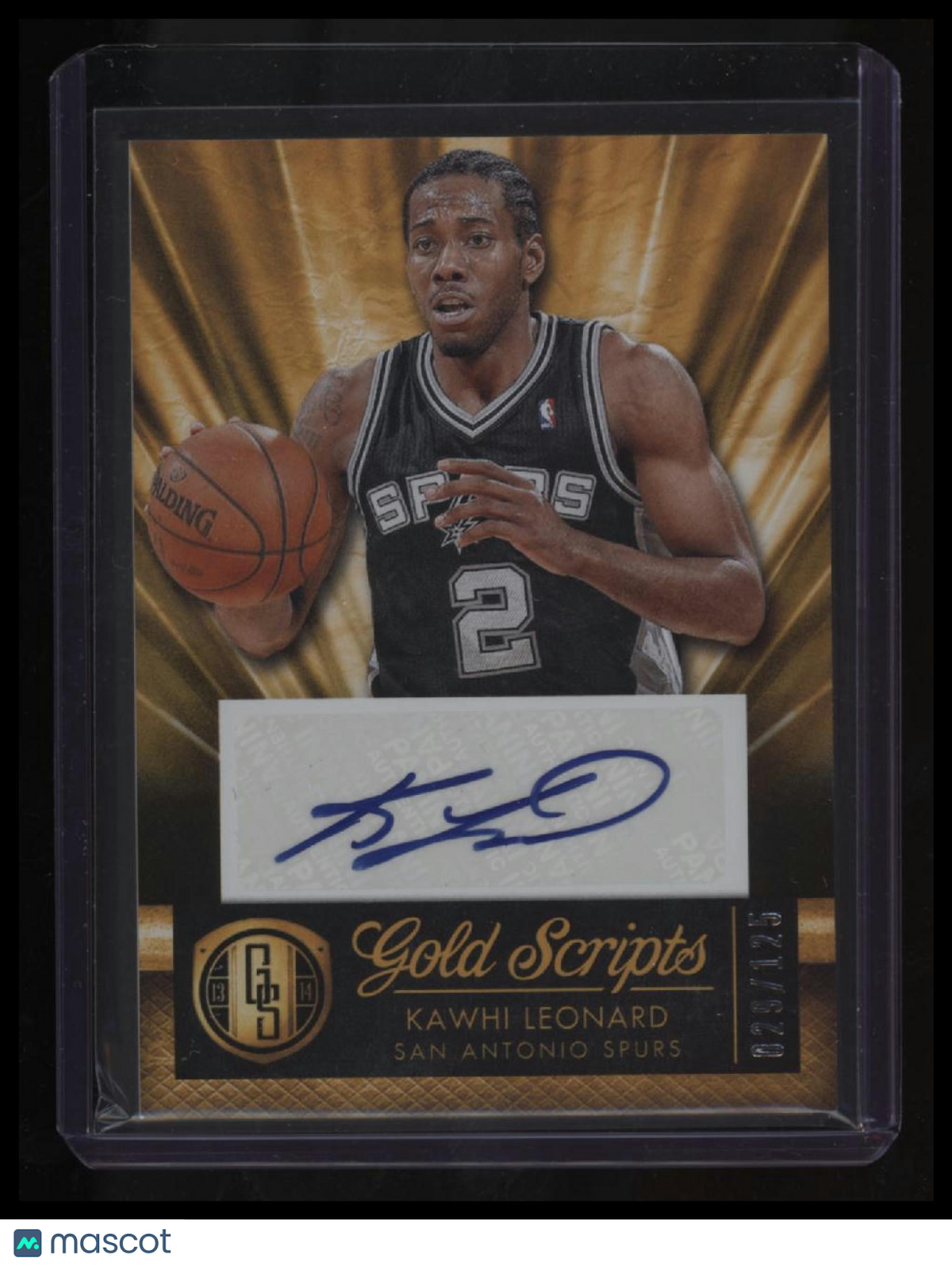 2013-14 Panini Gold Standard Kawhi Leonard Gold Scripts #/125