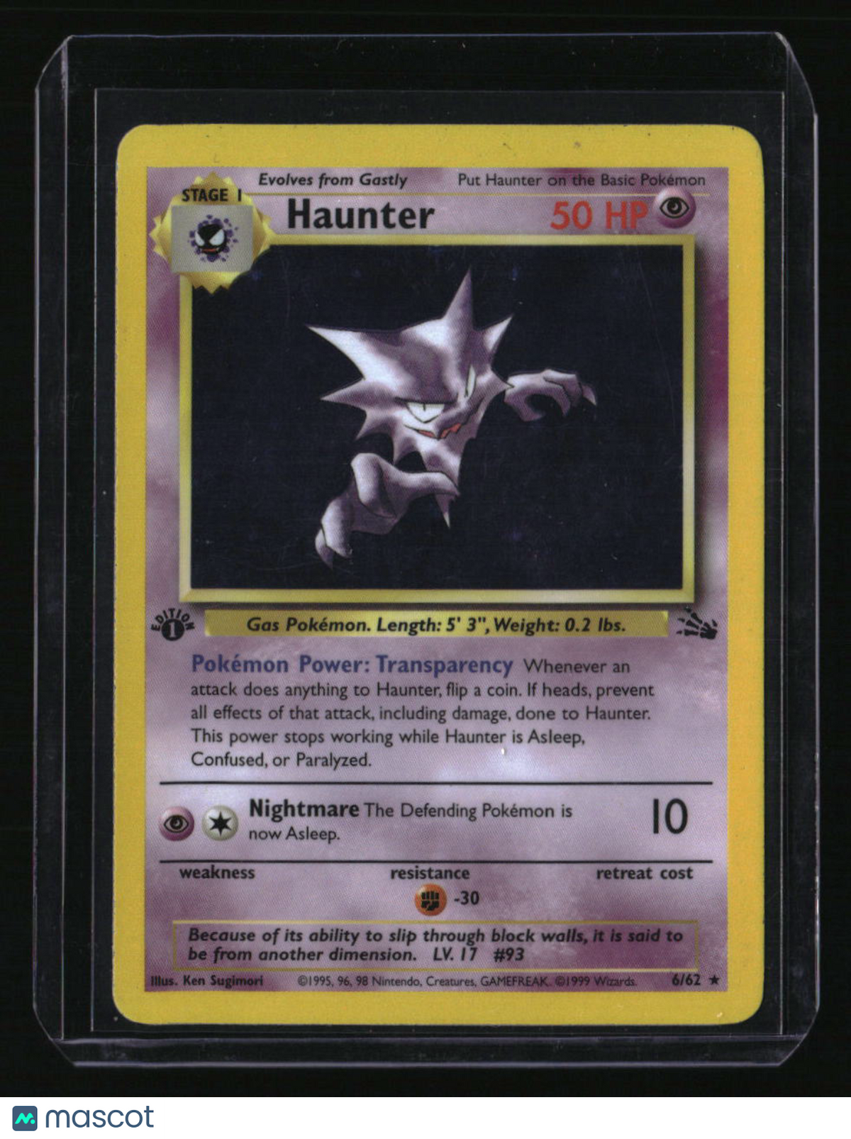 Fossil Haunter (6) 1st Edition