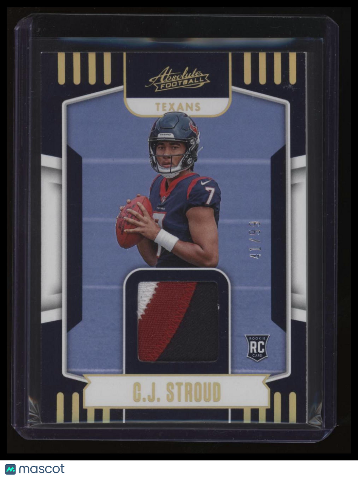 2023 Panini Absolute C.J. Stroud Absolute Rookie Materials Gold #/99