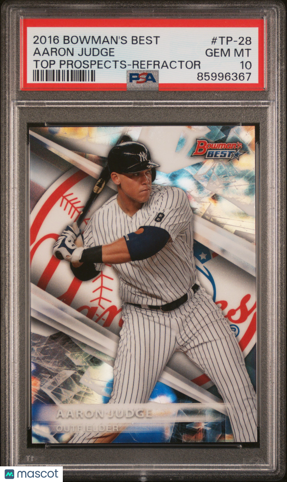 Graded Aaron Judge 2016 baseball card single