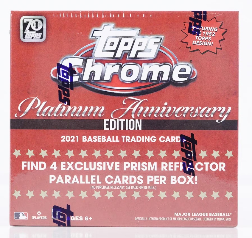 2021 Topps Chrome Platinum Anniversary Baseball Mega Box (Red)