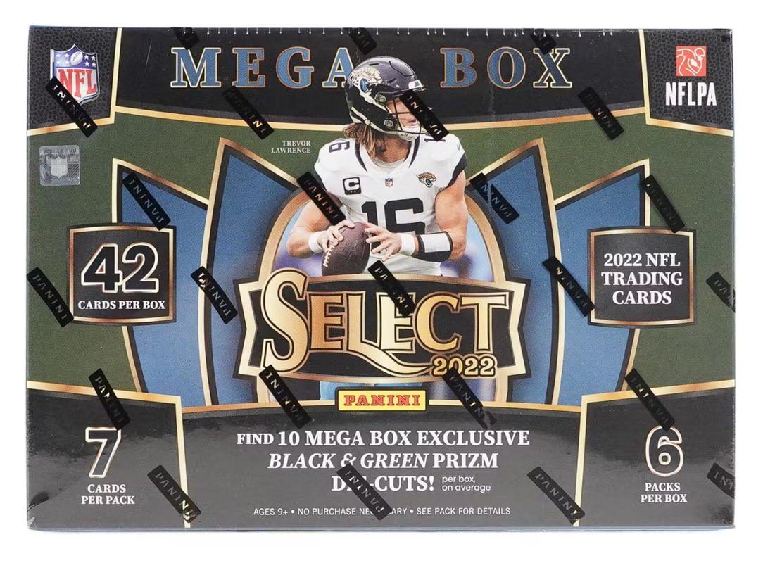 2022 Panini Select Football Mega Box (Black &amp;amp; Green Die-Cuts!)