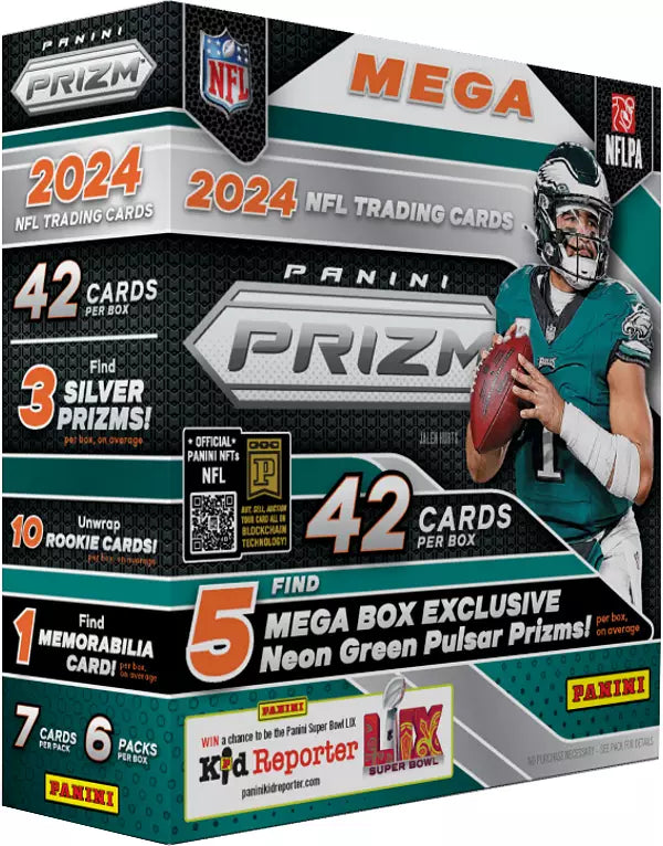 2024 Panini Prizm Football Mega Box (Green Pulsar Prizms)