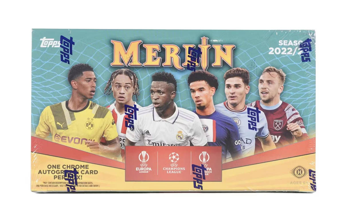 2022/23 Topps UEFA Club Competitions Merlin Chrome Soccer Hobby Box