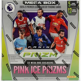 2020-21 Panini Prizm Premier League Soccer Mega Box (Pink Ice Prizms)