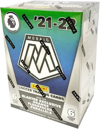 2021/22 Panini Mosaic Premier League EPL Soccer 6-Pack Blaster Box (Orange Parallels!)