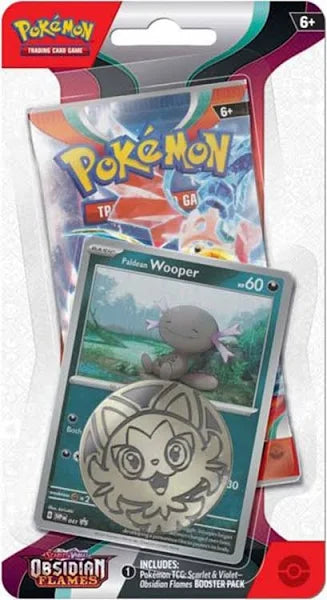 Pokemon TCG: Scarlet and Violet - Obsidian Flames - Checklane Blister (Wooper)