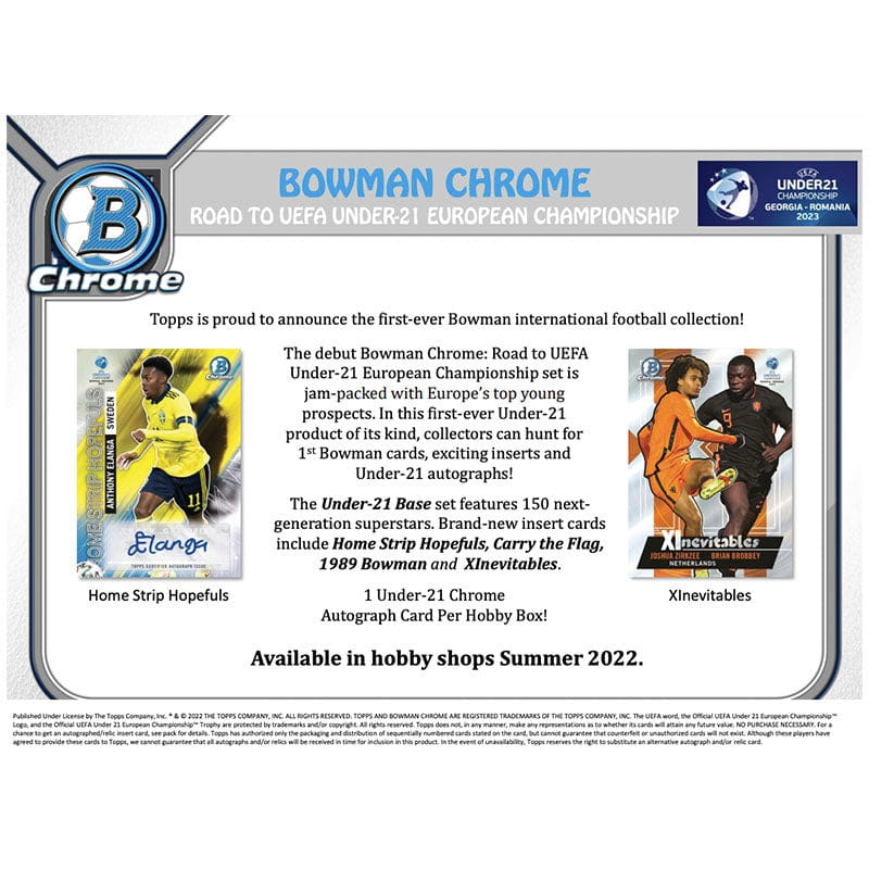 2022 Bowman Chrome Road to UEFA Under 21 European Championship Soccer Lite Box