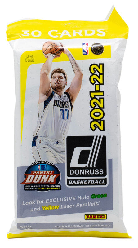 2021/22 Panini Donruss Basketball Jumbo Value Pack (Green and Yellow Parallels)