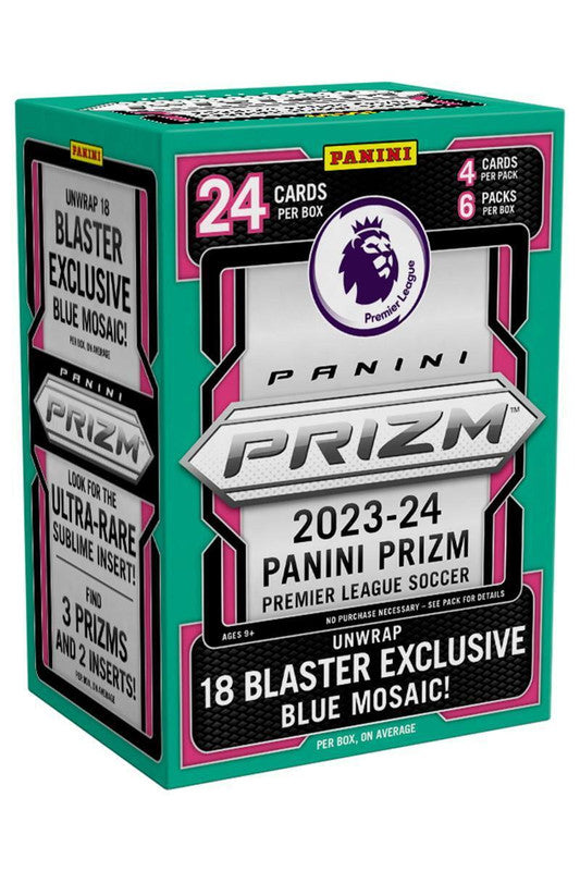 2023/24 Panini Prizm Premier League EPL Soccer 6-Pack Hobby Blaster Box (Blue Mosaic Prizms!)