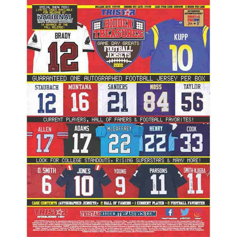 2022 Tristar Hidden Treasures Game Day Greats Autographed Football Jersey Box