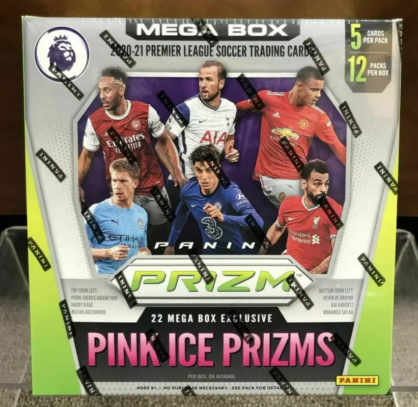 2020/21 Panini Prizm English Premier League Soccer Mega Box (Pink Ice Prizms)