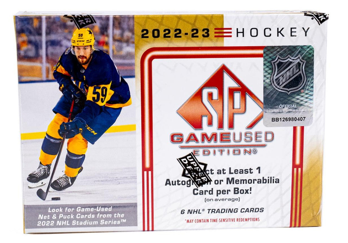 2022/23 Upper Deck SP Game Used Hockey Hobby Box