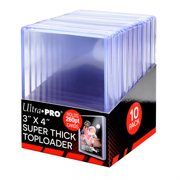 3&quot; x 4&quot; Clear Super Thick 260PT Toploaders (10ct)